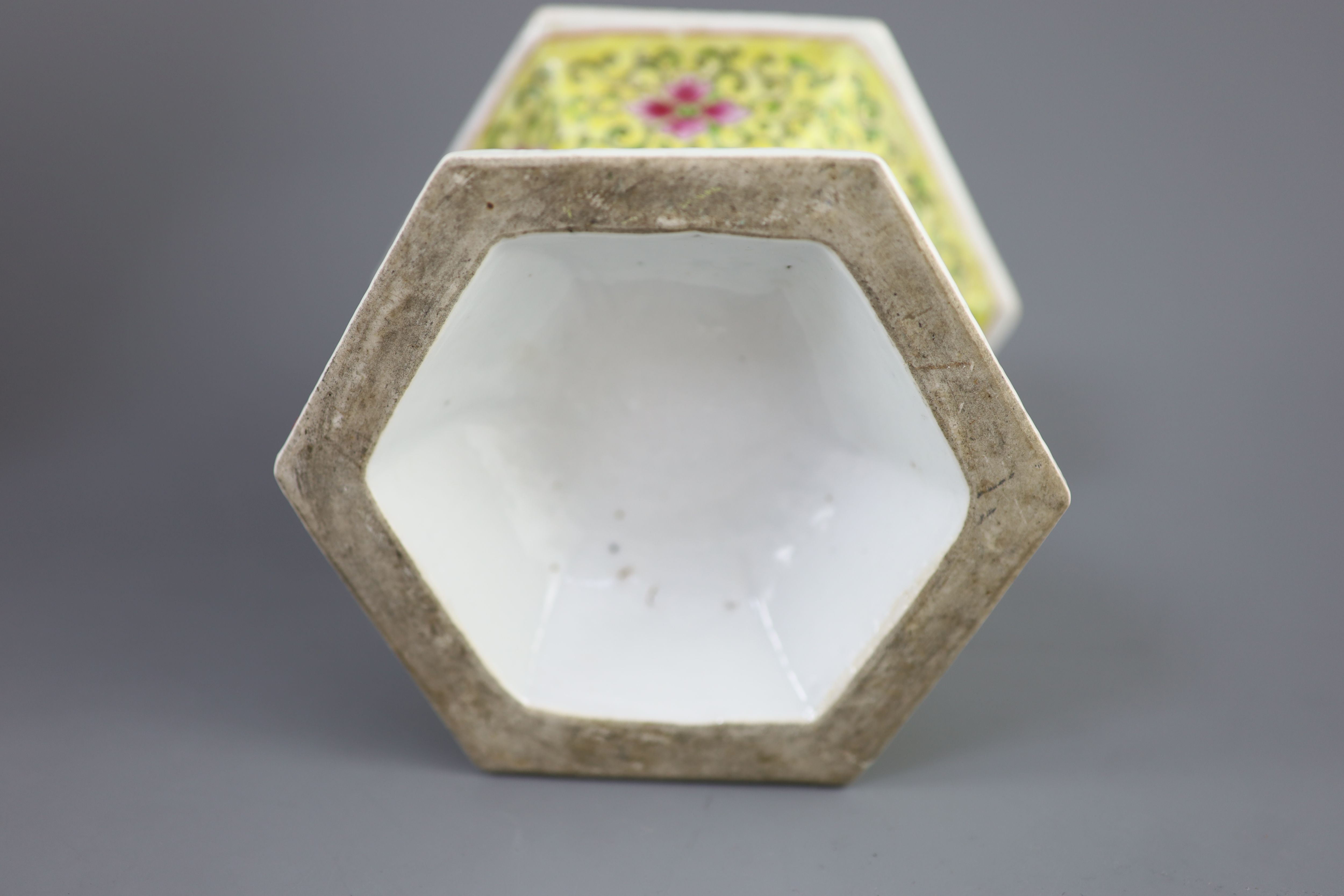 A Chinese famille rose lantern and stand, Republic period, 38.5cm high